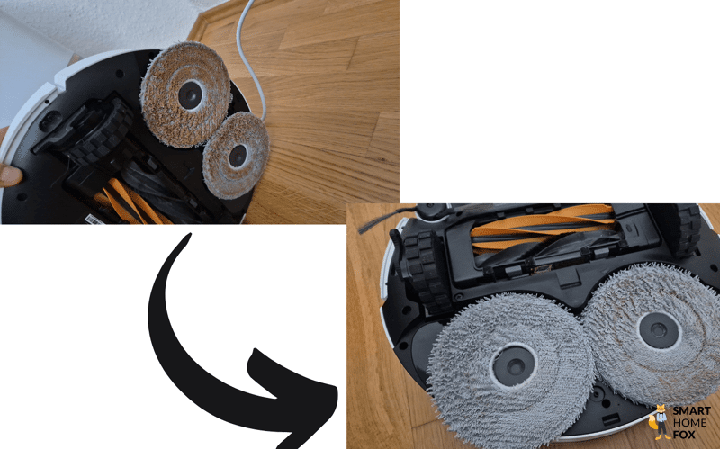 Die Wischpads des Dreame L50 Pro Ultra werden an der Ultra Station gereinigt.